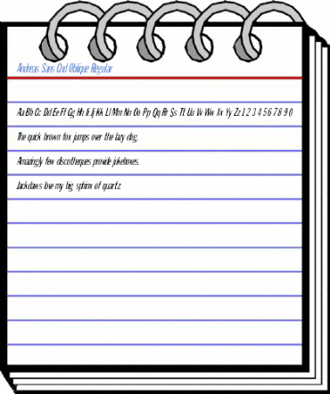 Andreas Sans Cnd Oblique Regular Font