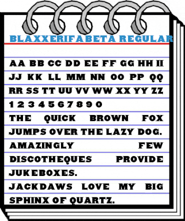 BlaxxerifaBeta Regular Font