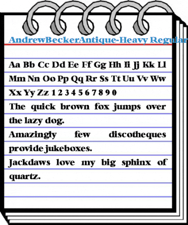 AndrewBeckerAntique-Heavy Regular Font