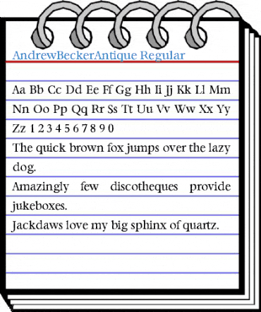 AndrewBeckerAntique Regular Font