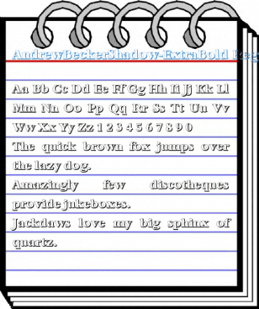 AndrewBeckerShadow-ExtraBold Regular Font