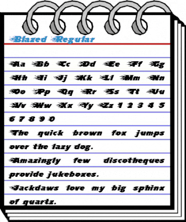 Blazed Regular Font