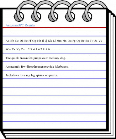 AngsanaUPC Regular Font