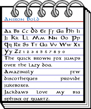 Aniron Bold Font