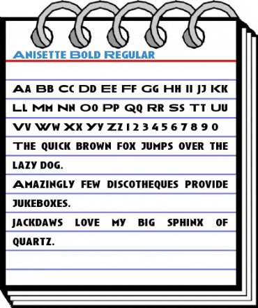 Anisette Bold Regular Font