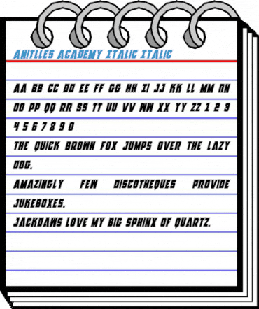 Anitlles Academy Italic Italic Font