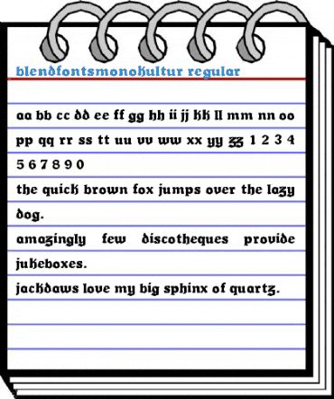 BlendfontsMonokultur Regular Font