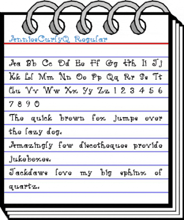 AnniesCurlyQ Regular Font