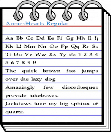 AnniesHearts Regular Font