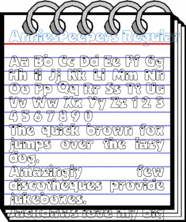 AnniesPeepers Regular Font