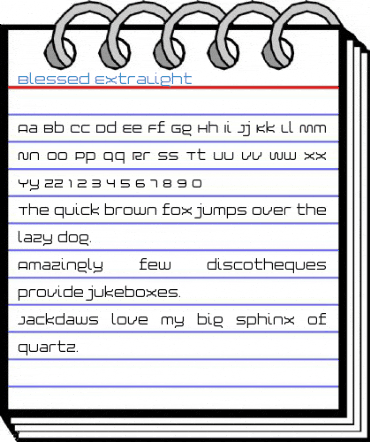 Blessed ExtraLight Font