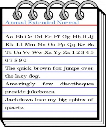 Annual Extended Normal Font