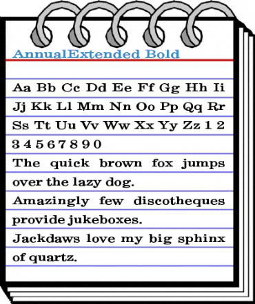 AnnualExtended Bold Font