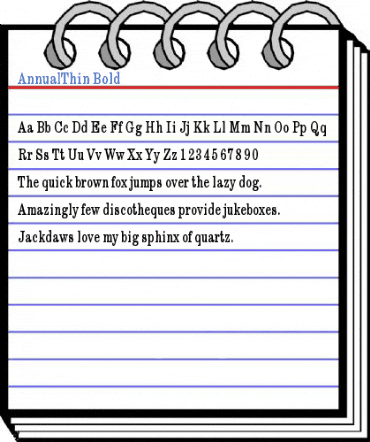 AnnualThin Bold Font