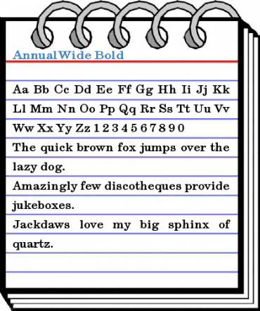 AnnualWide Font