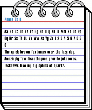 Anons Bold Font
