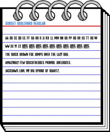 Sunset Boulevard Regular Font
