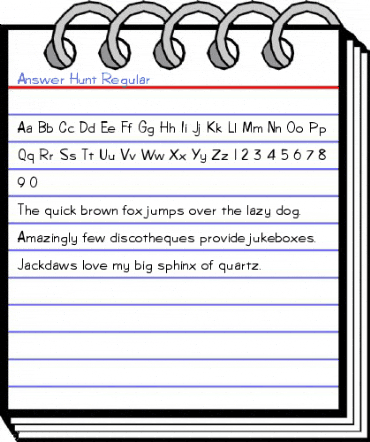 Answer Hunt Regular Font