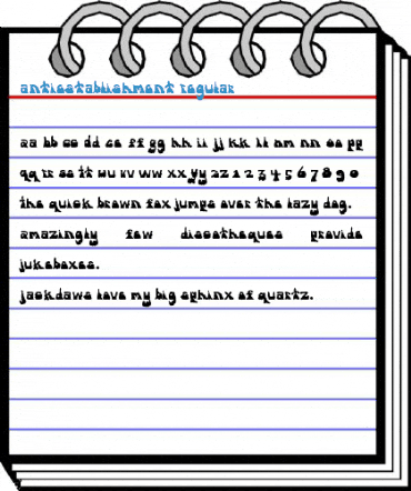 antiestablishment Regular Font
