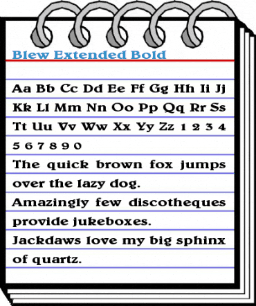 Blew Extended Bold Font