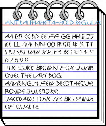 AntikAlphaBeta-Bold Regular Font