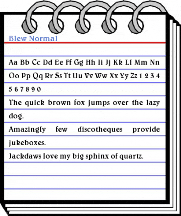 Blew Normal Font