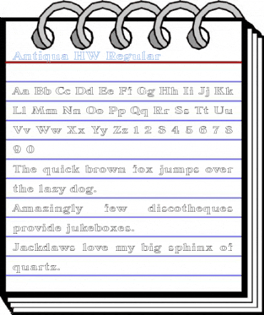 Antiqua HW Regular Font