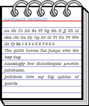 AntiquaSh BoldItalic Font