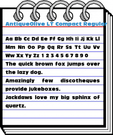 AntiqueOlive LT Compact Regular Font