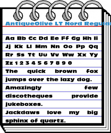 AntiqueOlive LT Nord Regular Font