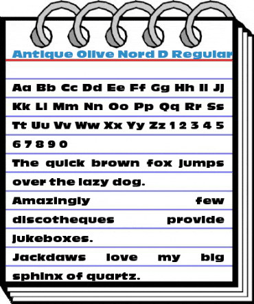 Antique Olive Nord D Regular Font