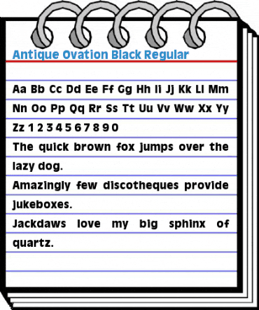 Antique Ovation Black Regular Font