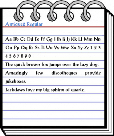 Antique2 Regular Font