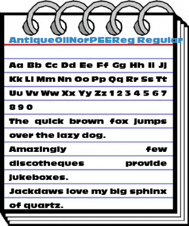 AntiqueOliNorPEEReg Regular Font