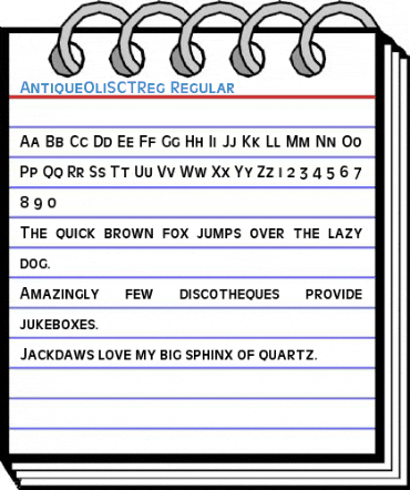 AntiqueOliSCTReg Regular Font