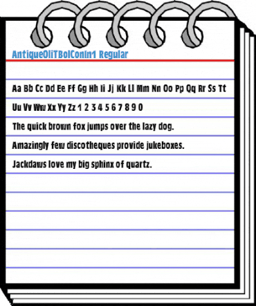 AntiqueOliTBolConIn1 Regular Font