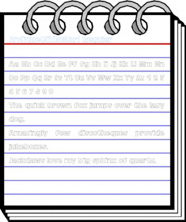 AntiqueOliTBolOu1 Regular Font