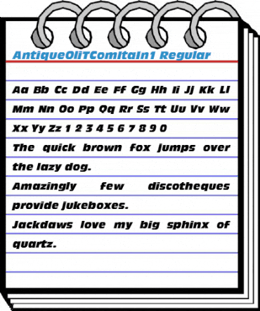 AntiqueOliTComItaIn1 Regular Font