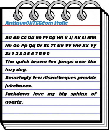 AntiqueOliTEECom Italic Font