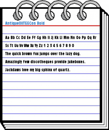 AntiqueOliTEECon Bold Font