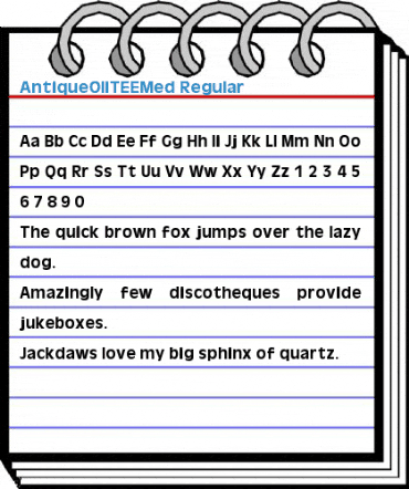 AntiqueOliTEEMed Regular Font