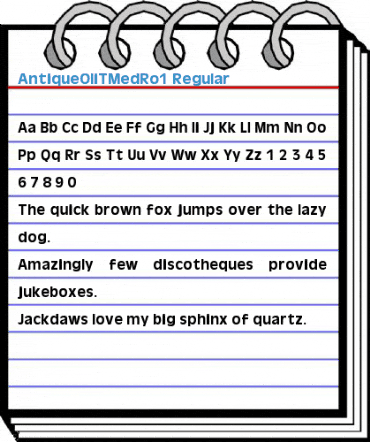 AntiqueOliTMedRo1 Regular Font
