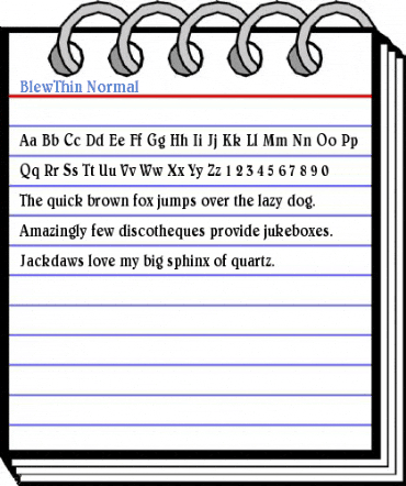 BlewThin Normal Font