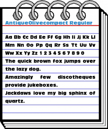 AntiqueOlivecompact Regular Font