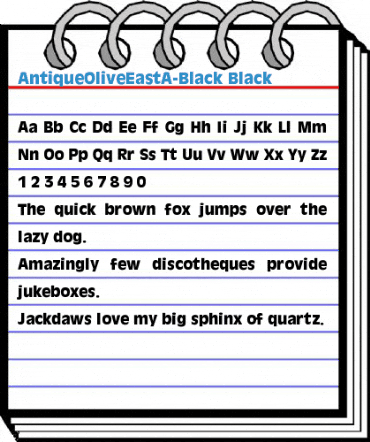 AntiqueOliveEastA-Black Black Font