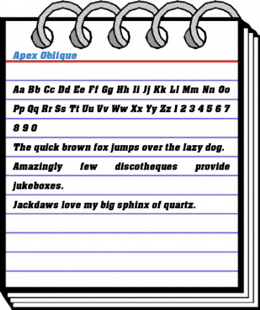 Apex Oblique Font