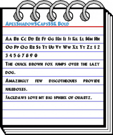 ApexShadowSCapsSSK Bold Font