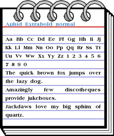 Aphid Extrabold normal Font