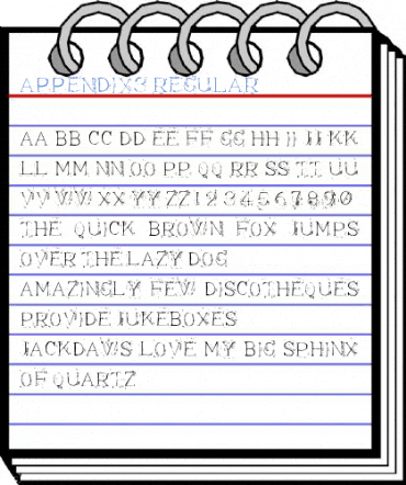 Appendix3 Regular Font