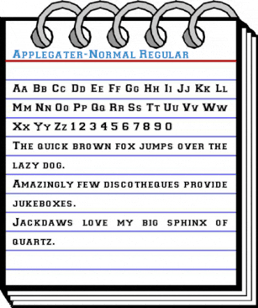 Applegater-Normal Regular Font